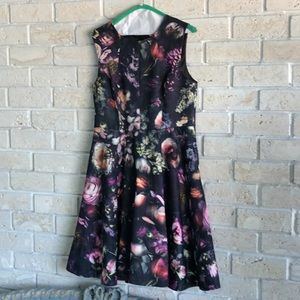 Ted Baker, Size 4, MultiColor Floral Tea Dress.